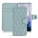 OnePlus 7 Pro leather case - Bleu ciel - Couture ( Nappa - Pantone 277C ) 