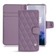 Housse cuir OnePlus 7 Pro - Lilas - Couture ( Nappa - Pantone 2645U ) 