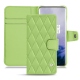 OnePlus 7 Pro leather case - Vert olive - Couture ( Nappa - Pantone 578U ) 