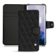 가죽 커버 OnePlus 7 Pro - Ebène - Couture ( Sleek P C12 - Black ) 