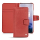 가죽 커버 OnePlus 7 Pro - Cerise vintage ( Pantone 185C ) 