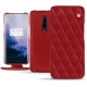 Lederschutzhülle OnePlus 7 Pro - Rouge - Couture ( Nappa - Pantone 199C ) 