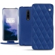 Funda de piel OnePlus 7 Pro - Bleu océan - Couture ( Nappa - Pantone 293C ) 