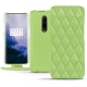 OnePlus 7 Pro leather case - Vert olive - Couture ( Nappa - Pantone 578U ) 
