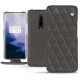 Lederschutzhülle OnePlus 7 Pro - Anthracite - Couture ( Pantone 424C ) 