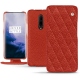 Capa em pele OnePlus 7 Pro - Papaye - Couture ( Pantone 180C ) 