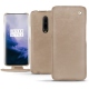 Housse cuir OnePlus 7 Pro - Taupe vintage ( Pantone 7530C ) 
