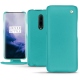 Housse cuir OnePlus 7 Pro - Bleu fluo