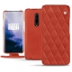 Lederschutzhülle OnePlus 7 Pro - Arange clouquié - Couture