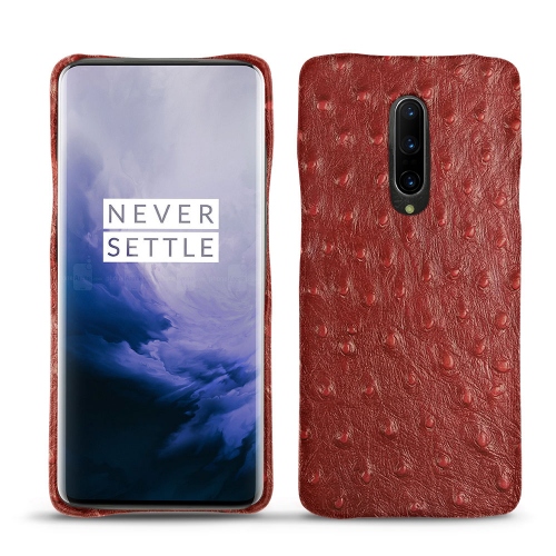 Funda de piel Oneplus 7 ProAutruche ciliegia ( Pantone #a4343a ) 