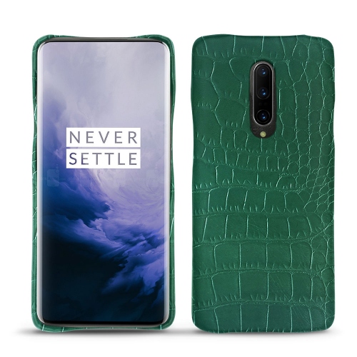 Custodia in pelle Oneplus 7 ProCrocodile pino ( Pantone #173F35 ) 