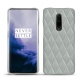Coque cuir OnePlus 7 Pro - Gris - Couture ( Nappa - Pantone W428C ) 