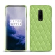 Coque cuir OnePlus 7 Pro - Vert olive - Couture ( Nappa - Pantone 578U ) 
