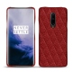 OnePlus 7 Pro leather cover - Tomate - Couture ( Pantone 187C ) 