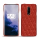 Funda de piel OnePlus 7 Pro - Papaye - Couture ( Pantone 180C ) 
