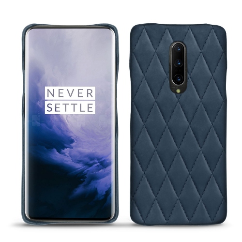 Funda de piel Oneplus 7 ProJean vintage - Couture ( Pantone #2f414f  ) 