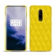 Coque cuir OnePlus 7 Pro - Jaune fluo - Couture