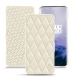 Lederschutzhülle OnePlus 7 Pro - Blanc - Couture ( Bologna - White ) 