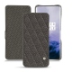 Lederschutzhülle OnePlus 7 Pro - Anthracite - Couture ( Pantone 424C ) 