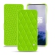 Custodia in pelle OnePlus 7 Pro - Vert fluo - Couture