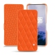 Housse cuir OnePlus 7 Pro - Orange fluo - Couture