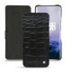 Housse cuir OnePlus 7 Pro - Crocodile nero