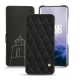 Housse cuir OnePlus 7 Pro - Negre poudro - Couture