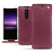 Sony Xperia 1 leather case - Prune vintage ( Pantone 512C ) 