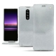 Sony Xperia 1 leather case - Platinium ( Pantone 877C ) 