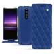 Capa em pele Sony Xperia 1 - Bleu océan - Couture ( Nappa - Pantone 293C ) 