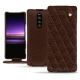 Funda de piel Sony Xperia 1 - Châtaigne - Couture ( Pantone 476C ) 