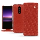 Capa em pele Sony Xperia 1 - Papaye - Couture ( Pantone 180C ) 
