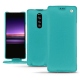 Sony Xperia 1 leather case - Bleu fluo