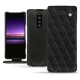 Housse cuir Sony Xperia 1 - Negre poudro - Couture