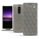 Capa em pele Sony Xperia 1 - Acier vintage - Couture