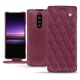 硬质真皮保护套 Sony Xperia 1 - Prune vintage - Couture