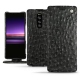 Sony Xperia 1 leather case - Autruche nero