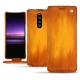 Sony Xperia 1 leather case - Orange Patine