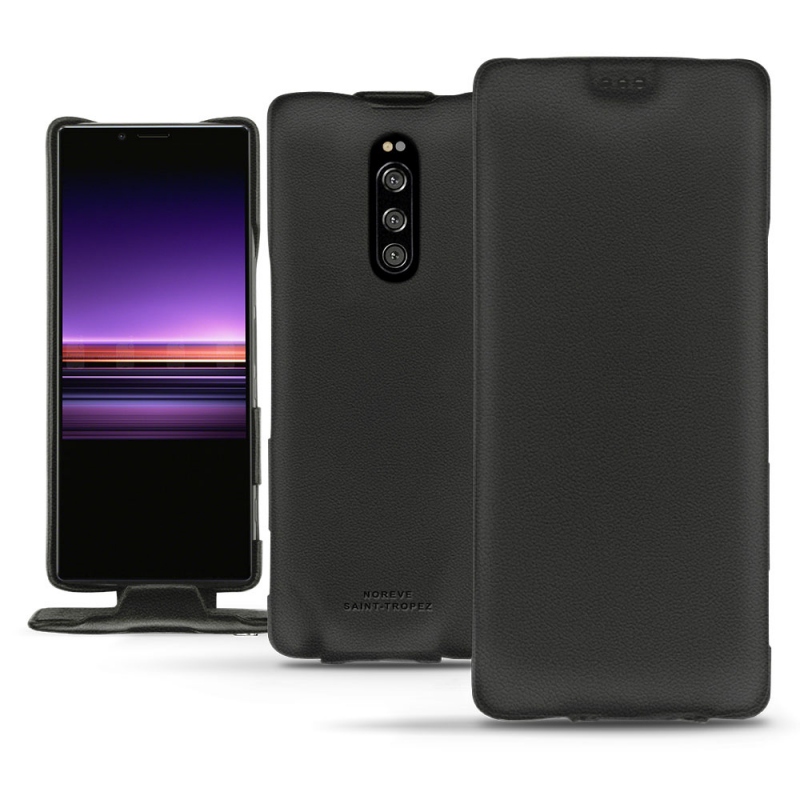 Sony Xperia 1 leather case - Noir PU