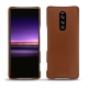 Coque cuir Sony Xperia 1 - Marron ( Nappa - Pantone 1615C ) 