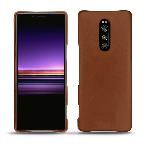 レザーケース Sony Xperia 1Marron ( Nappa - Pantone #8B4720 ) 