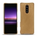 Sony Xperia 1 leather cover - Sable vintage ( Roughtcut - Gaucho#57254 ) 