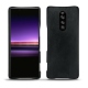 Lederschutzhülle Sony Xperia 1 - Dark vintage ( Roughtcut - Black#5256 ) 