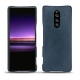 Funda de piel Sony Xperia 1 - Jean vintage ( Roughtcut - Pantone 285U  ) 