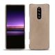 Sony Xperia 1 leather cover - Taupe vintage ( Pantone 7530C ) 