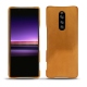 Sony Xperia 1 leather cover - Or Maïa ( Pantone 871C ) 