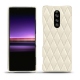 レザーケース Sony Xperia 1 - Blanc - Couture ( Bologna - White ) 