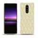 レザーケース Sony Xperia 1 - Ivoire - Couture ( Sleek P C12 - White ) 