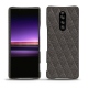 レザーケース Sony Xperia 1 - Anthracite - Couture ( Pantone 424C ) 