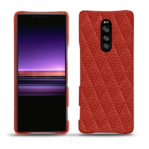 Funda de piel Sony Xperia 1Papaye - Couture ( Pantone #b54317 ) 